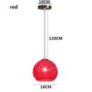 Nordic Color Macaron Aluminum Wire Chandelier | Modern Restaurant Bedside Lighting - Ljojo