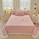 Ljojo Modal Lace Bed Cover with Star Embroidery, Summer Quilted Sheet