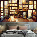 Ljojo Magic Book House Tapestry Wall Art - Bohemian Hippie Home Decoration