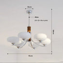 Ljojo Medieval Glass Chandelier Retro Pendant Light Bauhaus Vintage Ceiling Lamp French Suspension