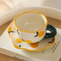 Ceramic Coffee Mug Set Creative Hand-painted Tea Cup with Saucer by Ljojo