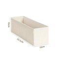 Ljojo™ Cotton Linen Sock Box, Underwear Organizer, Foldable Storage Basket for Drawers