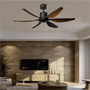 Large American Style Retro Remote LED Ceiling Fan Lamps 66 Inch for Living Dining Villa Bedroom by Ljojo