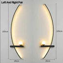 LED Wall Lamp Moon Symmetry Black - Modern Indoor Decor for Bedroom by Ljojo