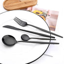 Ljojo 12-Piece Pink Gold Stainless Steel Cutlery Set