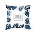 Flamingo Flower Rainforest Cushion Cover with Tropical Plant Animal Pattern by Ljojo
