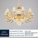 European Style Duplex Chandelier with Crystal Accents - Ljojo