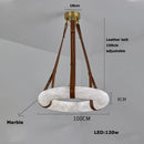 Ljojo Marble Chandelier: Trendy LED Pendant Light for Stylish Indoor Lighting