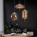 LED Amber Glass Pendant Lighting with Twinkling Stars by Ljojo - Achaotic Ceiling Decoration