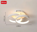 Modern LED 2-Ring Ceiling Light - Interior Decor Lighting for Aisle, Balcony, Office by Ljojo