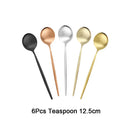 Ljojo Mini Teaspoon Set in Black Rose Gold Stainless Steel