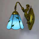 European Stained Glass Mermaid Wall Lamp for Bedroom - Ljojo Aisle Staircase Light