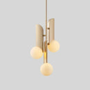 Gold Pendant Lamp Glass Ball LED Lighting - Minimalist Scandinavian Design by Ljojo