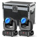 Ljojo™ 100W Beam Gobo Moving Head Light Flight Case Set for (2) – Somspot Brand