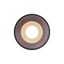 Ljojo Loft LED Wall Lamp Clear Gray Glass Parlor Sconce Black Metal