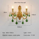 French Retro Copper Green Crystal Chandelier Pendant Light by Ljojo