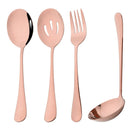 Ljojo Mirror Gold Stainless Steel Flatware Set - 4Pcs Dinnerware Cutlery Kit