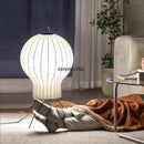 Ljojo Medieval Silk Floor Lamp - Minimalist Wabi Sabi Style French Living Room Retro Cream Bedroom