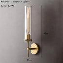 American Style Wall Light Copper Clear Glass Bedroom Parlor Aisle Sconce E27 by Ljojo