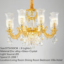 European Crystal Pendent Lamp LED for Living Room. By Ljojo, Enhance Your Home Décor Today!