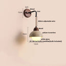 Ljojo LED Wall Sconce Light Fixture Yellow Travertine Stone Wood Nordic Design