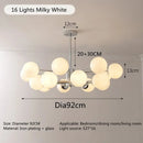 Ljojo French Medieval Style LED Pendant Light: High-End Nordic Round Glass Ball Chandelier