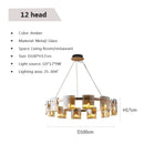 Modern Glass Chandelier LED Pendant Light for Dining Room by Ljojo
