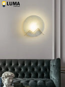 Ljojo Marble Wall Sconce, Modern Style, Living Room, Bedroom, Copper Wall Lamp