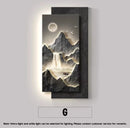3D Sandstone Landscape Painting - Modern Corridor Decoration Wall Lamp by Ljojo