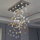 Ljojo LED Glass Ceiling Chandelier for Hotel Lobby Restaurant Art Lighting Fixtures