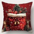 Christmas Pillowcase Santa Claus Snowman Tree Cover by Ljojo Home - Festive Sofa Cushion