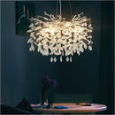 Ljojo Modern Chrome Chandelier: Round Crystal Dining Living Room Lighting