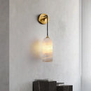 Luxury Spanish Snow Marble Wall Lamp for Living Room, Solid Copper & Alabaster, Indoor Home Decor by Ljojo