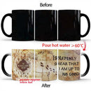 Ljojo Marauder Map Color Changing Cup Mug - Magic Heat Sensitive Tea Coffee Gift
