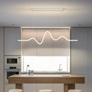 Ljojo Minimalist LED Wavy Chandelier for Kitchen Island & Bar Lighting