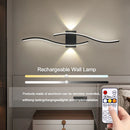 LED Rechargeable Wall Lamp for Bedroom, Wireless No Wiring, Decorative Light by Ljojo