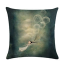 Ljojo Linen Pillowcase: Soft Printed Cover for Sofa, Car, or Home Décor