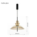 Nordic Glass Pendant Light Clear Gray Modern Hanging Lamp by Ljojo
