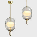 Ljojo LED Glass Pendant Lamp: Modern Designer Hanging Light for Living Room, Bedroom, Hotel