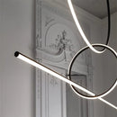 Ljojo Minimalist Pendant Light: Modern Designer Ring Lamp for Office, Living Room, Bedroom