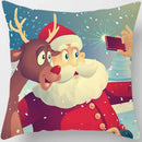 Christmas Elk Print Pillowcase 45x45cm for Sofa, Car, Bedroom, Living Room by Ljojo