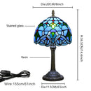 Blue Baroque Design Stained Glass Table Lamp for Living Room by Ljojo