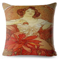 Beige Art Nouveau Gallery Cushion Cover for Home Decor - Ljojo