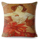 Beige Art Nouveau Gallery Cushion Cover for Home Decor - Ljojo