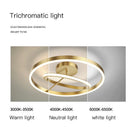 Ljojo Minimalist LED Ceiling Lamp for Bedroom & Living Room in Black, White, or Gold