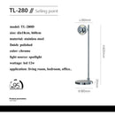 Ljojo Modern Rotatable Steel LED Floor Lamp for Living Room - Adjustable Standing Light