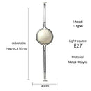 LED Floor Lamp Chrome Metal White Acrylic Ball Standing Light Living Room Home Decoration by Ljojo