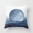 Blue Marble Geometric Cushion Cover 45x45cm for Home & Office Decor by Ljojo