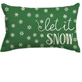 Ljojo Merry Christmas Tree Motto Green Pillowcase 30X50cm