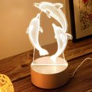 Dreamy Dolphin 3D Night Light - Soft Warm LED, USB Powered for Bedroom Decor - Ljojo